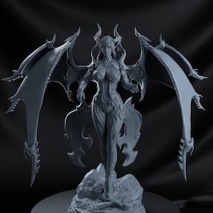 Succubus Queen 2 Poses Circubus Queen 8K D&D/Pathfinder 32mm 75mm 100mm miniature | Model Kit | by Jose Gatica