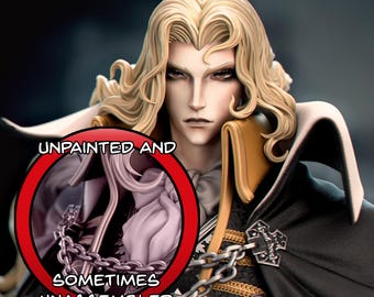 Alucard Castlevania Video Games Anime 8K D&D/Pathfinder 75mm 1/12th miniature | Model Kit | Fan Art | by CA 3D
