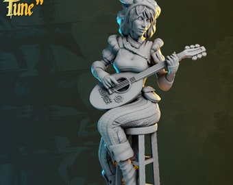 Deborah Landon, Barda Pirata Femenina, 8K, D&D/Pathfinder, 32 mm, 75 mm, miniatura NSFW / TTRPG, modelo / Damas del Mar / por Gilmore Studio