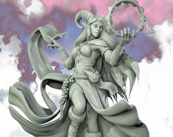 Tiefling femenino NSFW 8K D&D/Pathfinder 32 mm 75 mm 100 mm miniatura / Modelo TTRPG / Dark Charm II The Trio / por Level 50 Miniatures