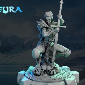 Eyra Norse Warrior Viking 8K D&D/Pathfinder 32mm 75mm miniature NSFW | TTRPG Model | Ladies of the North | by Gilmore Studio