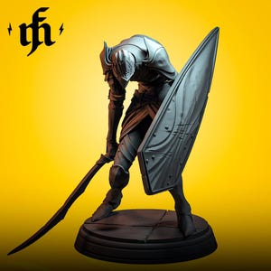 Rycard the Knightmare Cavaleiro das Trevas Masculino 8K D&D/Pathfinder 32 mm 75 mm 100 mm miniatura | Modelo TTRPG | por Midas Forge