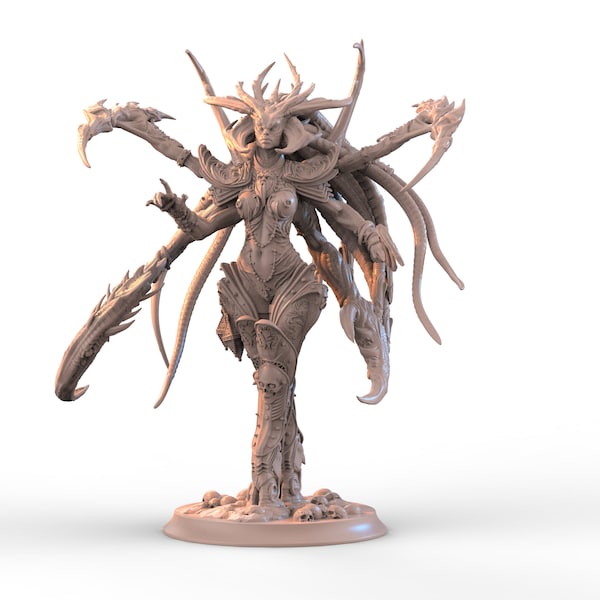 Greater Desire Demon of Chaos D&D/Pathfinder 32mm 75mm miniature | TTRPG Model | Female Pleasure Demon Goddess | by Alexei Konev