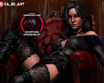 Yennefer The Witcher Books Video Games 8K 75mm 1/12th miniature NSFW | Model Kit | Fan Art | by CA 3D