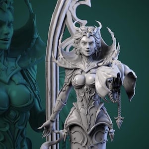 Maestra de la Sangre, Vampiro Maestro, D&D/Pathfinder, miniatura de 32 mm y 75 mm, modelo de rol, Castillo de la Sangre, de White Werewolf Tavern