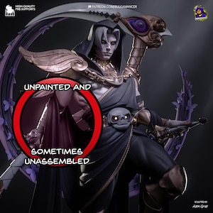 Thanatos Hades 8K D&D/Pathfinder 75mm 1/12th miniature | Model Kit | Fan Art | by Bulkamancer Sculpts