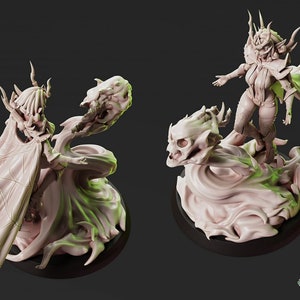 Drow Sorceress D&D/Pathfinder 32 mm 75 mm Miniatur | TTRPG Modell | Dunkelelf Zauberer | von PS Miniatures