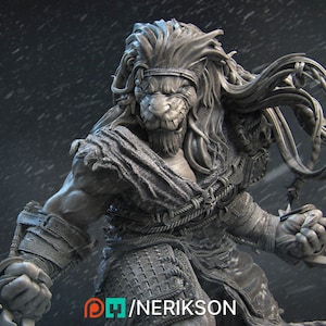 Azat Way of the Long Death Monk 8K D&D/Pathfinder 32mm 75mm 100mm miniature | Model Kit | Rakshasa Monk | by Nerikson