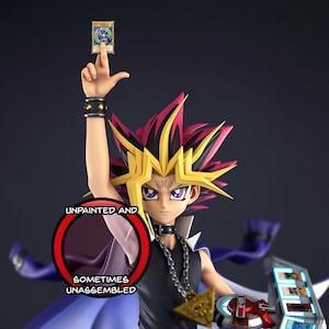 Yugi Motoh Yami Yugi Yu-Gi-Oh! Mangá Anime 8K D&D/Pathfinder 75 mm miniatura 1/12 | Kit modelo | Arte dos fãs | por CA 3D