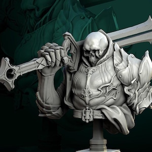 Vold the Dead Lord BUST D&D/Pathfinder 120mm 180mm miniature | RPG Model | Castle of Blood | by White Werewolf Tavern