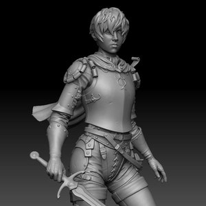 Casca from Berserk 8K D&D/Pathfinder 75mm 1/12th miniature | Model Kit | Female Warrior Knight | by Gautier Foucart