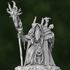 Gul&#39;Dan Destroyer of Dreams Warcraft 8K D&D/Pathfinder 32mm 75mm 100mm miniature | Figurine | Orc Warlock | by David Knight
