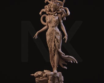 Medusa the Gorgon Standalone 8K D&d/pathfinder 75mm 140mm