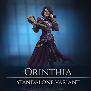 Orinthia The Magical Librarian STANDALONE 8K D&D/Pathfinder 32mm 75mm 100mm miniature | Model Kit | by Nerikson