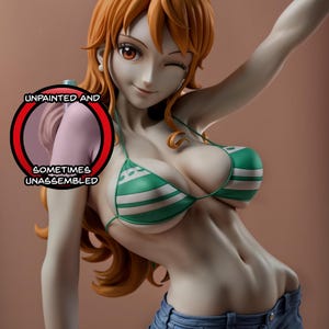 Nami One Piece Manga Anime Pirat 8K D&D/Pathfinder NSFW 75 mm 1/12 Miniatur | Modellbausatz | Fan Art | von CA 3D