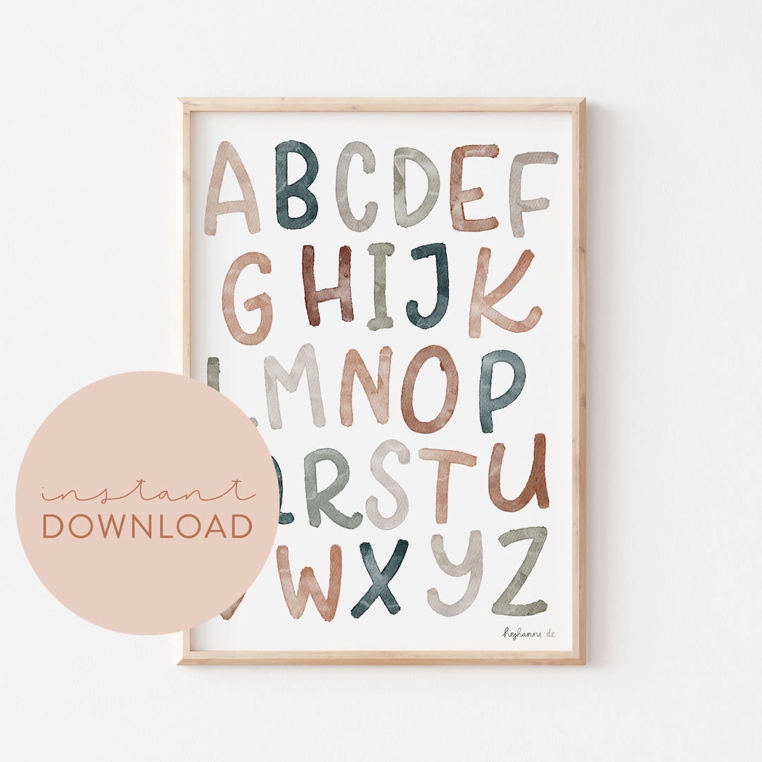 Kinderposter ABC Download Alphabet Poster Zum Ausdrucken Bibel