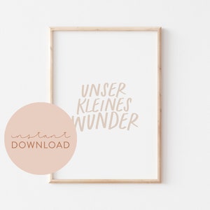 Kinderposter Kleines Wunder Download Poster zum ausdrucken Sofortdownload digitale Datei Bild Kinderzimmer Babyzimmer Spruch Poster Geburt