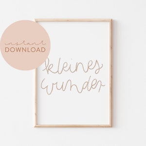 Kinderposter Kleines Wunder Download Poster zum ausdrucken Sofortdownload digital Datei Bild Kinderzimmer Babyzimmer Spruch Poster Geburt