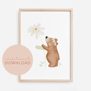 Kinderposter Kleiner Bär Download Poster zum ausdrucken Sofortdownload digitale Datei Bild Kinderzimmer Babyzimmer Poster
