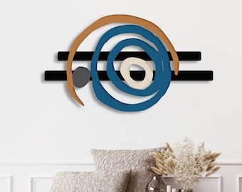 Harmonic Vision Metal Wall Art: Modern Abstract Sculpture