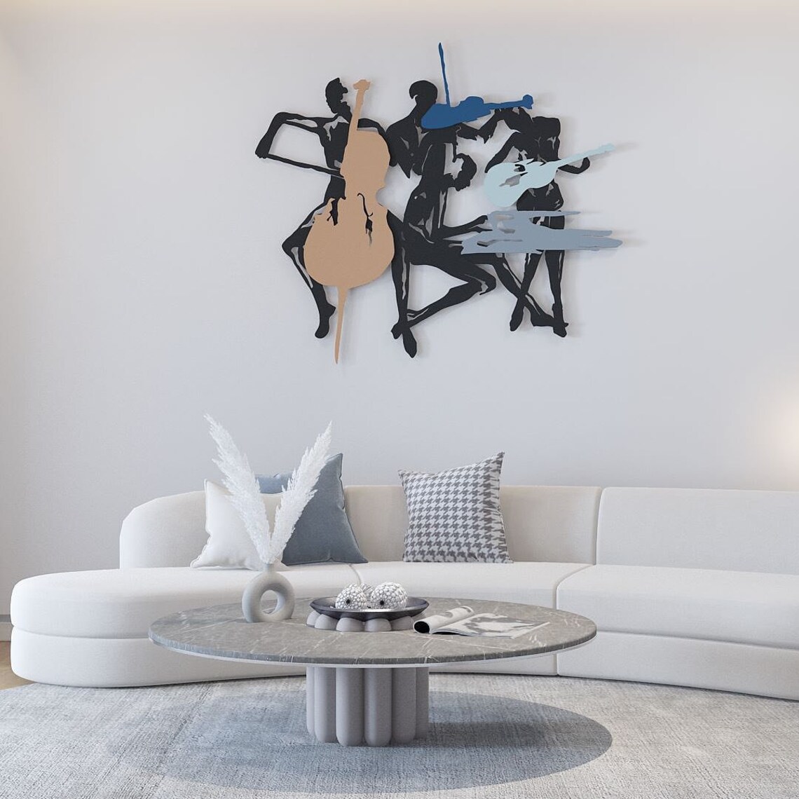 The Band, Metal Wall Art, Metal Art, Colored Metal Art, Modern Designs, Modern Metal Art Etsy