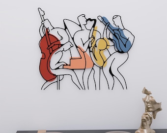 Music Band Metal Wall Art: Modern Home Decor