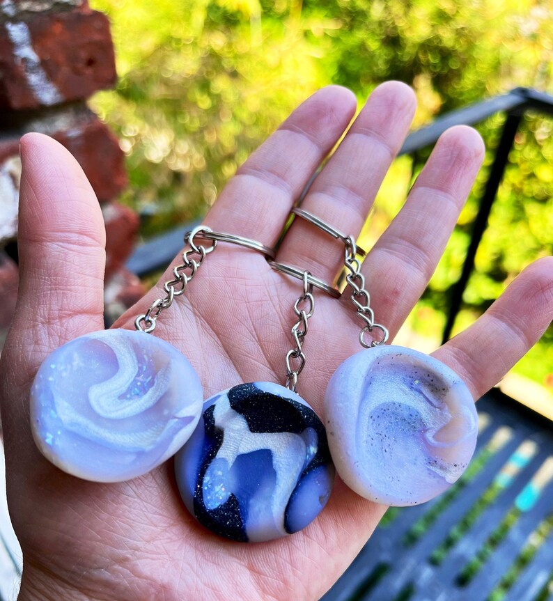 Worry Stone Keychain Etsy