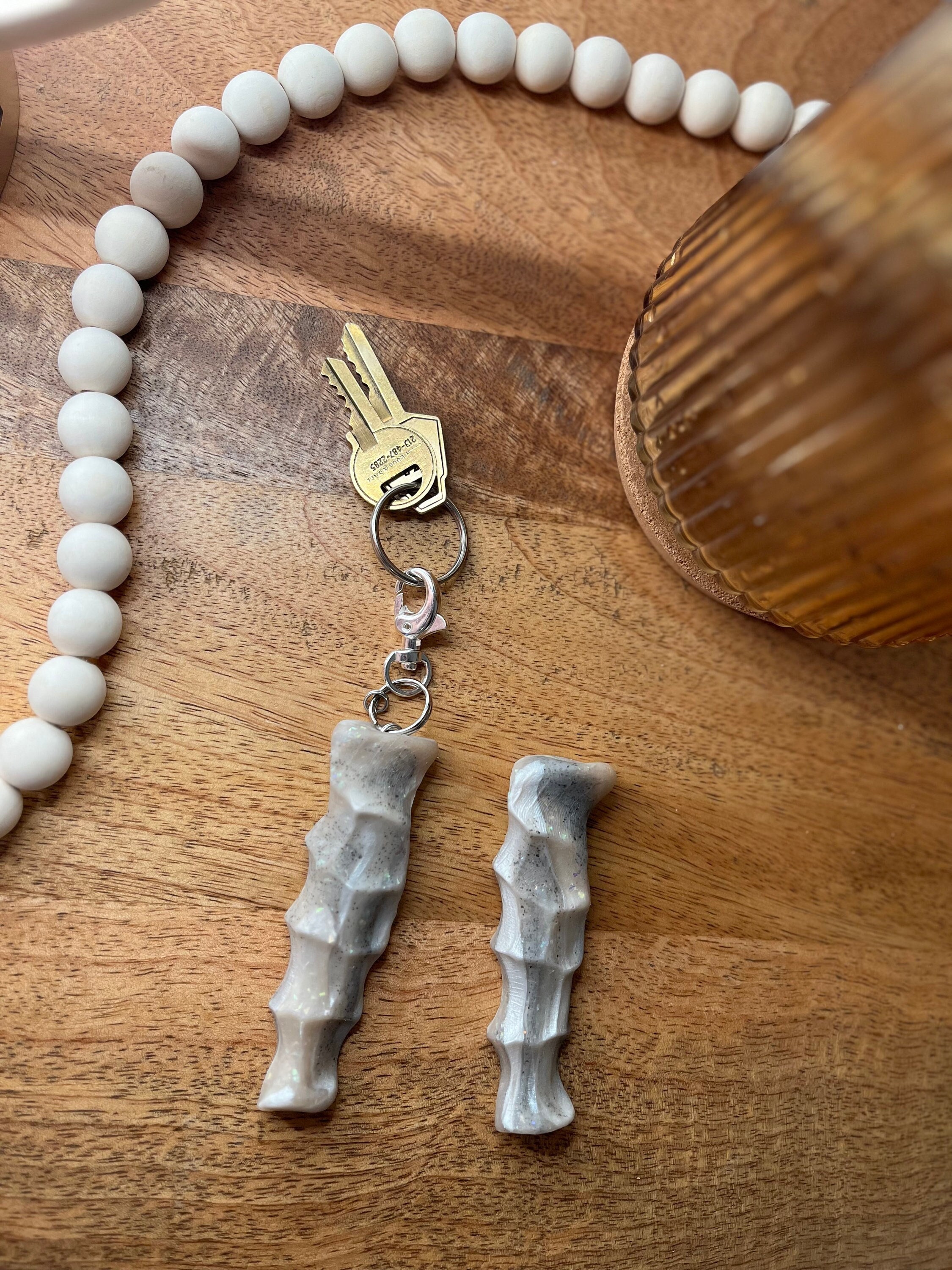 Textured Worry Stone Keychain Etsy