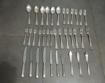 Couvert à Poisson Art Déco En Métal Argenté SFAM - 2 Pièces Dans Son Coffret - Années 1920-1940