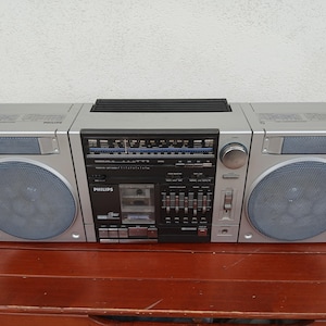 Stereo Boombox Ghettoblaster PHILIPS D8534 Radio Cassette Vintage Rare