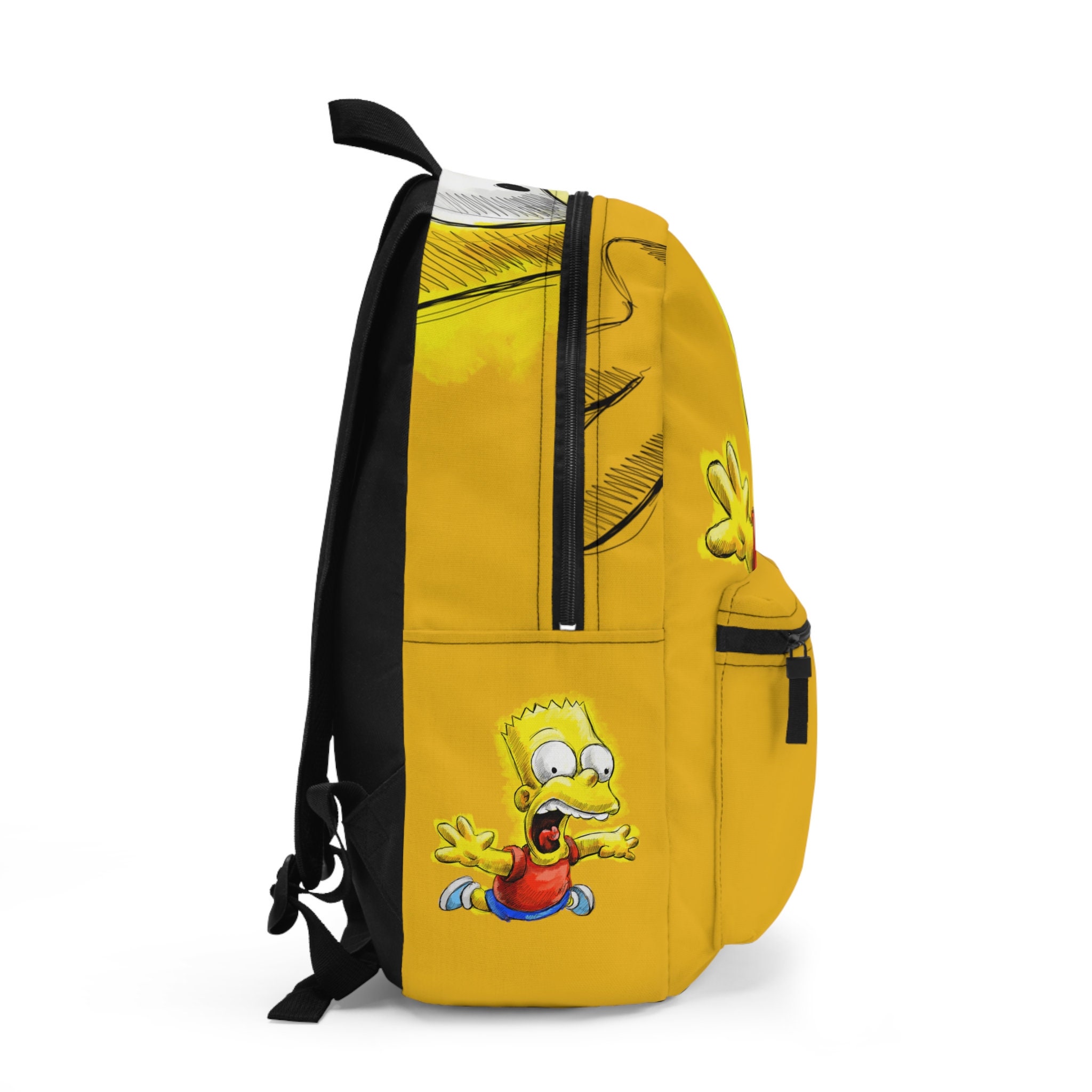 Bartholomew Simpson Yellow Kids School Backpack, School The Simpsons Bag