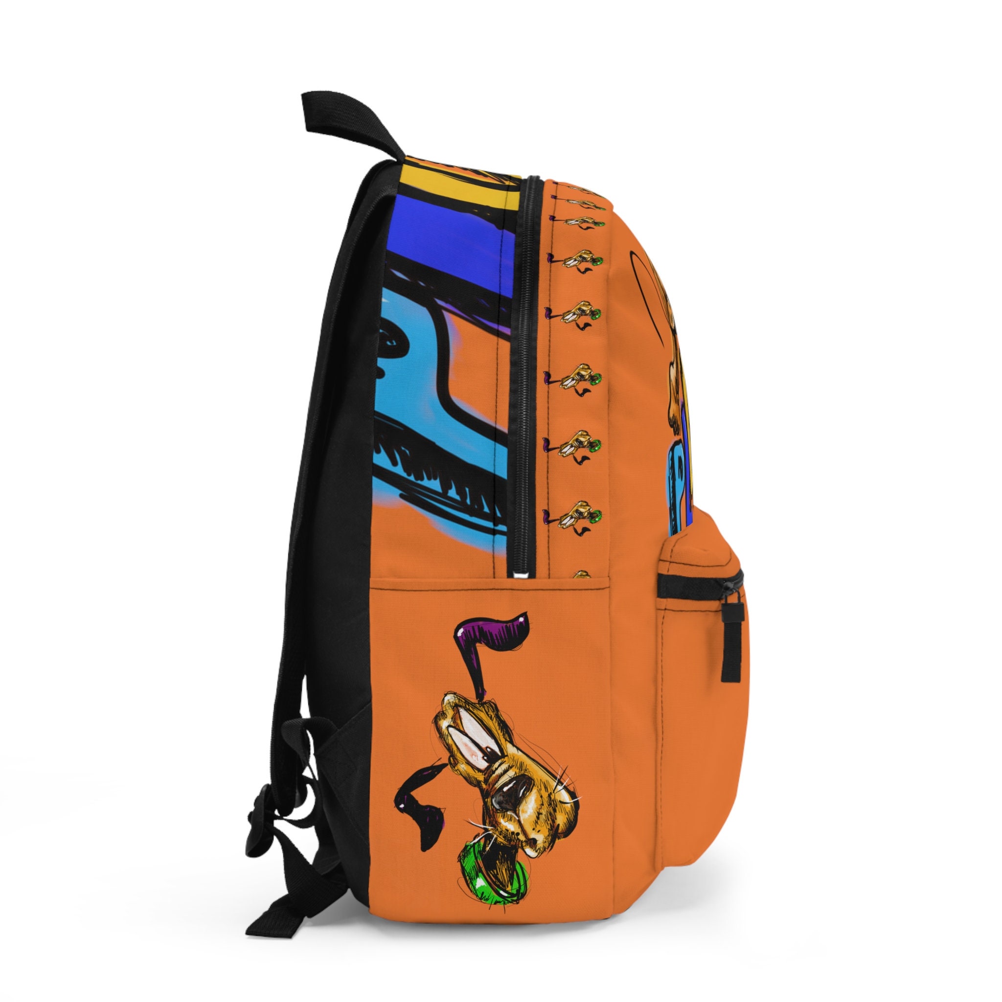Pluto Orange Backpack, School Kids Backpack, Disney Unisex Backpack