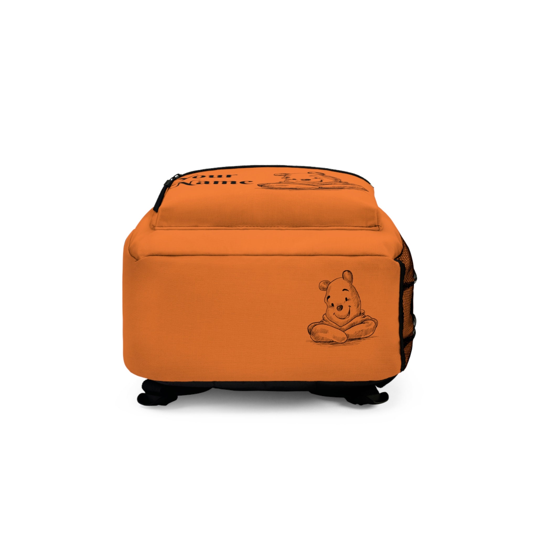 Gift Customized, Winnie the Pooh, Orange Kids Shool Backpack