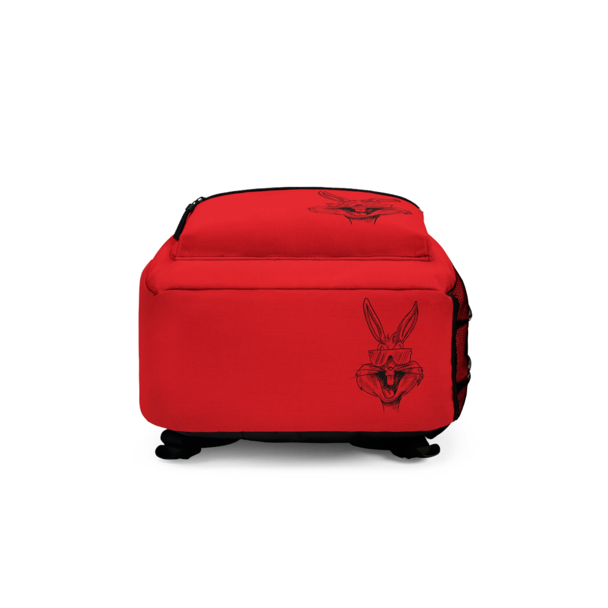 Cool Bugs Bunny Red Gift Backpack, Basketball Gray Bag