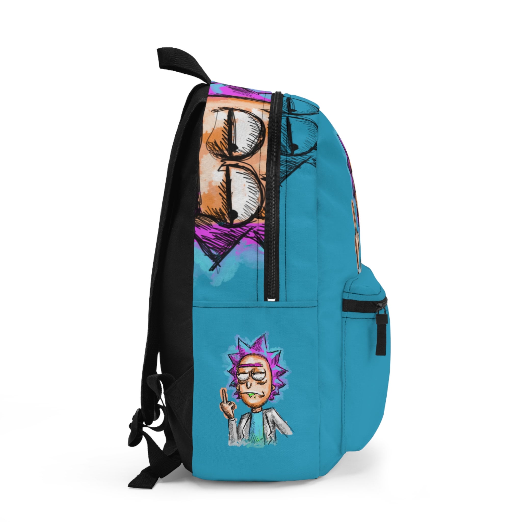 Rick and Rickandmorty turquoise Kids Shool Backpack