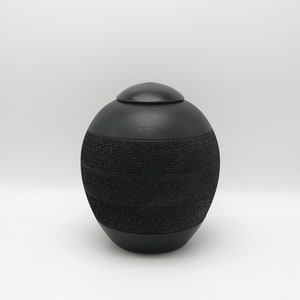 Large Textured Wood Urn - Urn For Ashes - Turned Wood Urn - Urn For Human Ashes