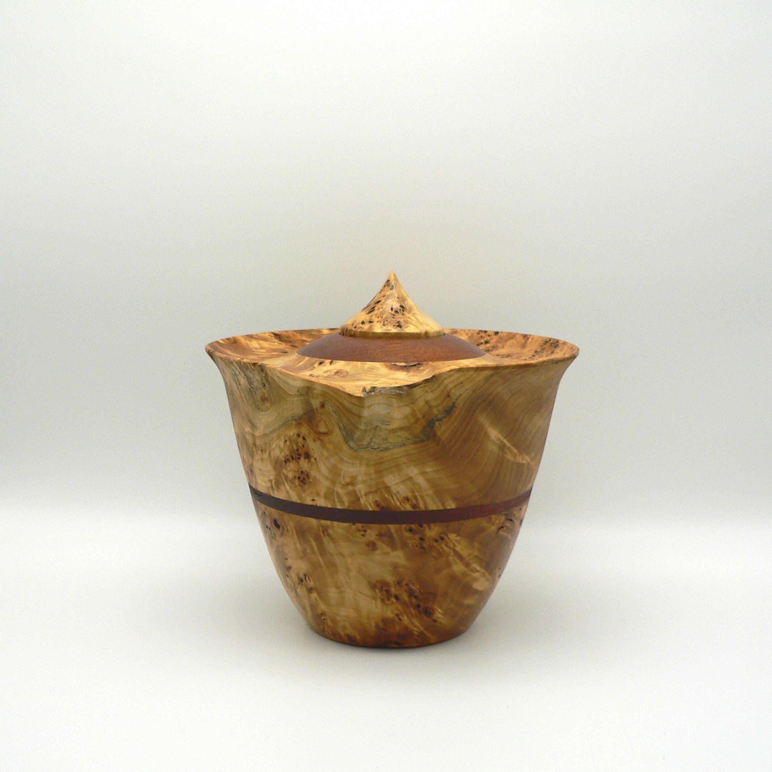 Large Poplar Burl Wood Urn Urn for Ashes Turned Wood Urn Urn for Human ...