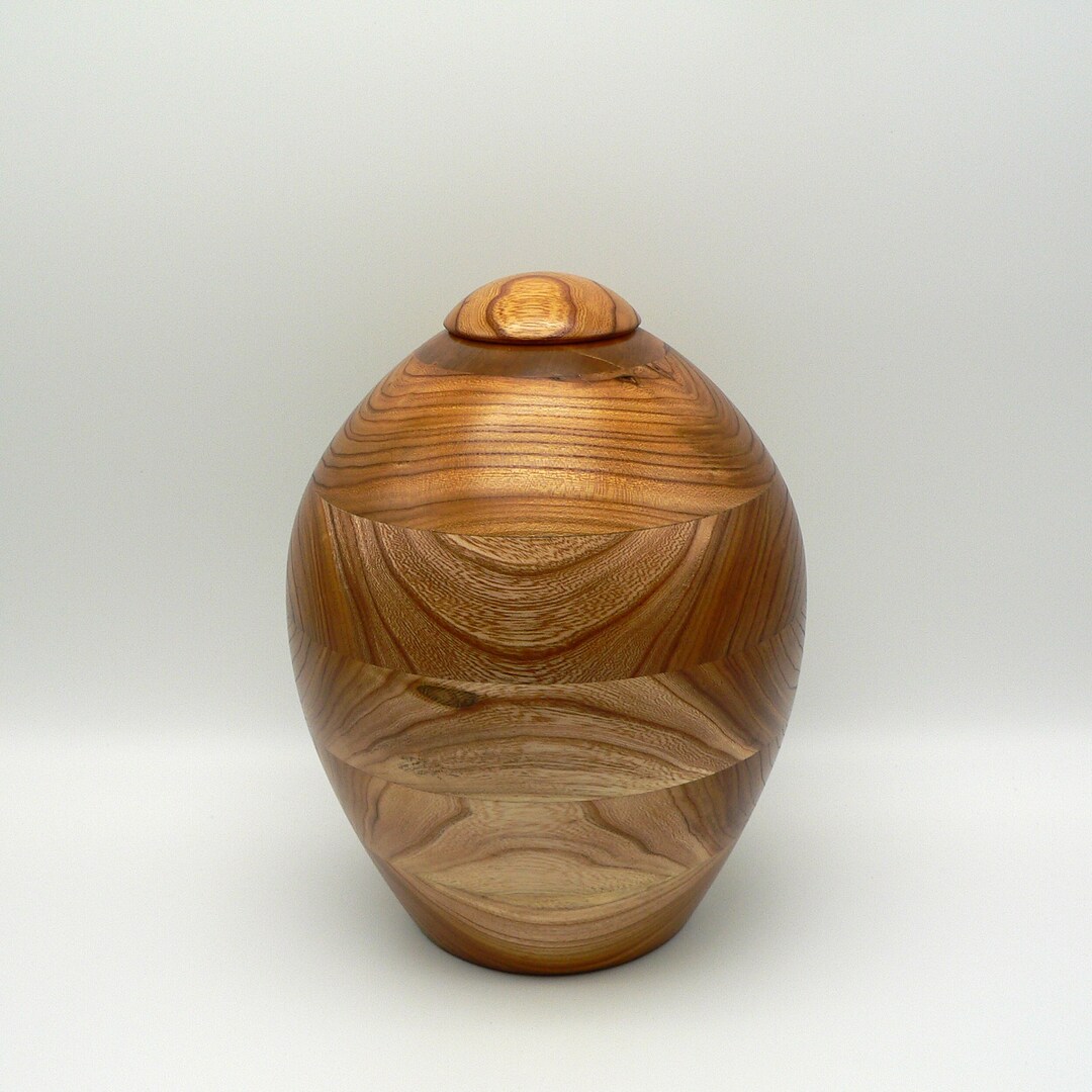 Elm Wood Urn, Hand Turned Wood Urn, Urn for Human Ashes Etsy
