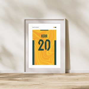 Matildas Jersey Wall Art | Womens Soccer World Cup 2023 | Women's soccer | Gift for female soccer fan | Matildas Football Art