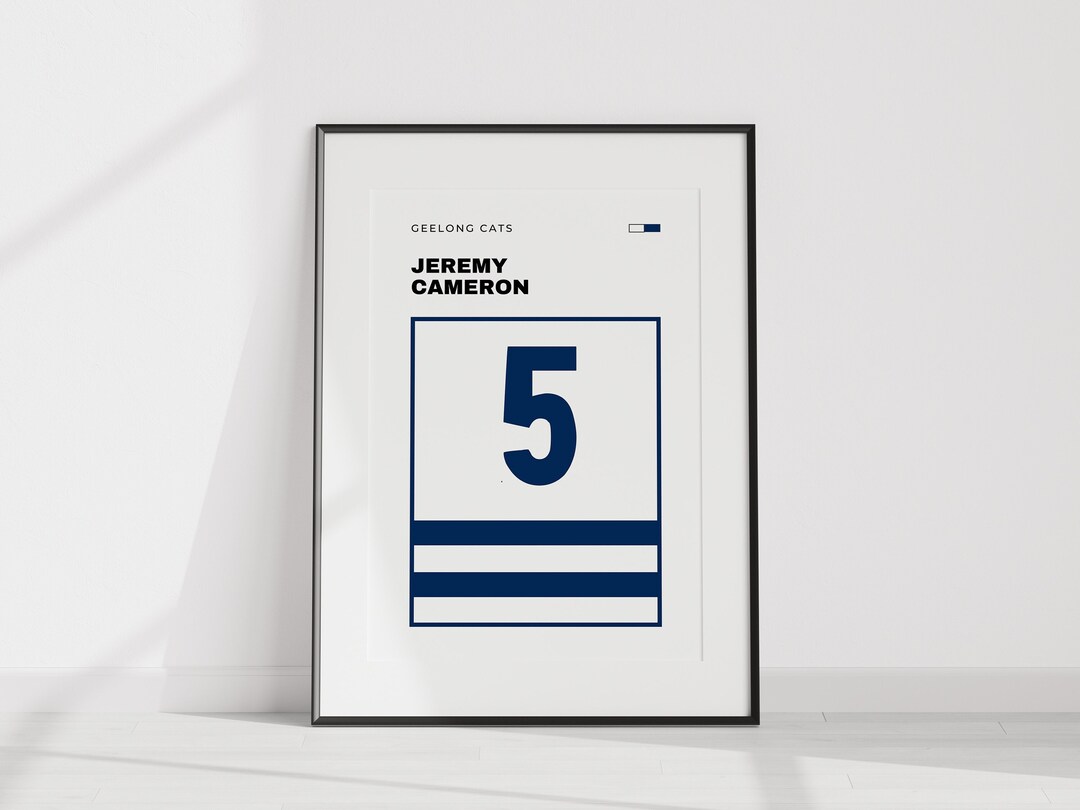 Jeremy Cameron Printable Digital AFL Wall Art Geelong Cats Poster Print