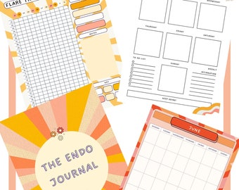 THE ENDO JOURNAL | Printable Journal for Endometriosis | Retro Themed |