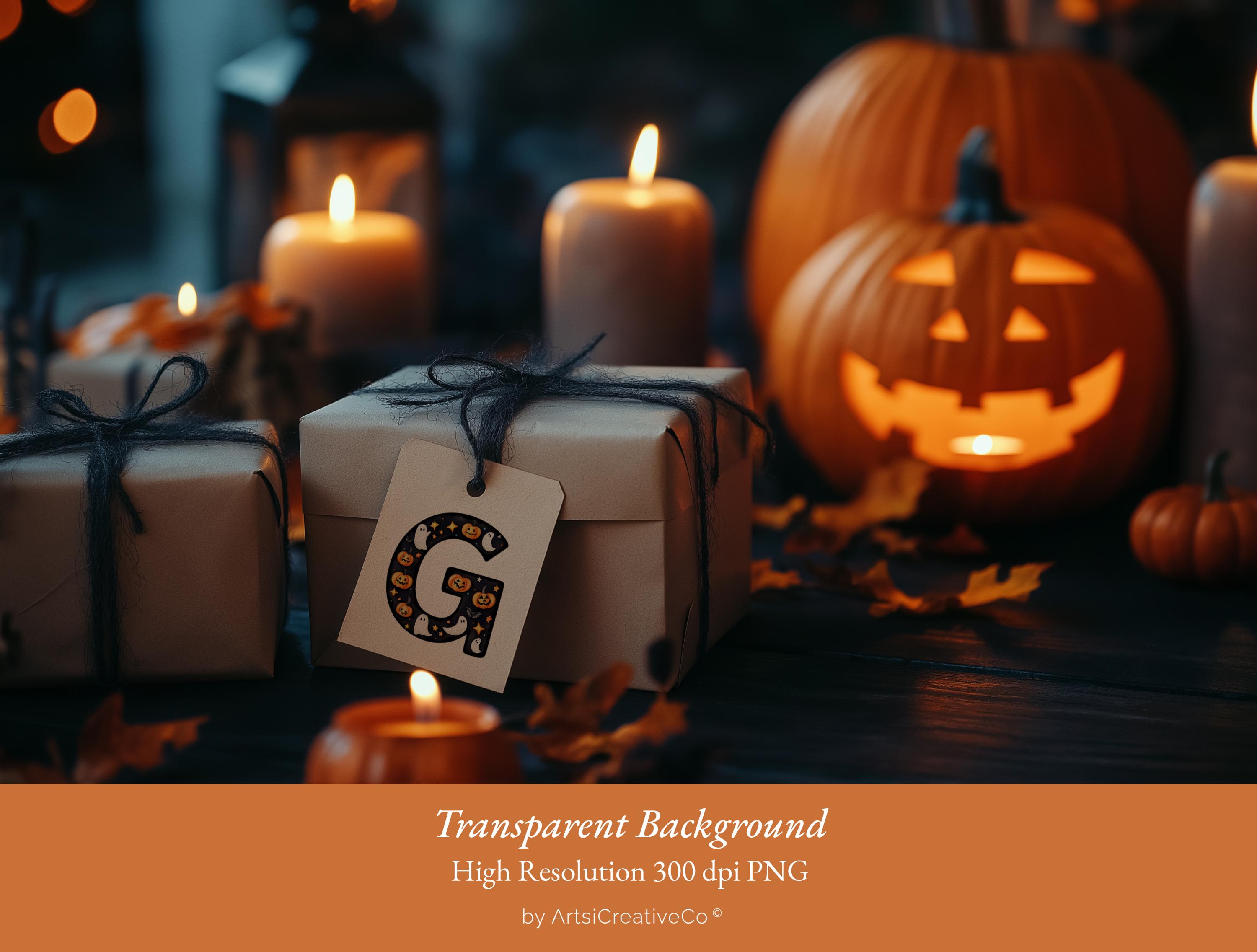 Halloween Alphabet Numbers Clipart PNG Bundle, Alphabet Clipart ...