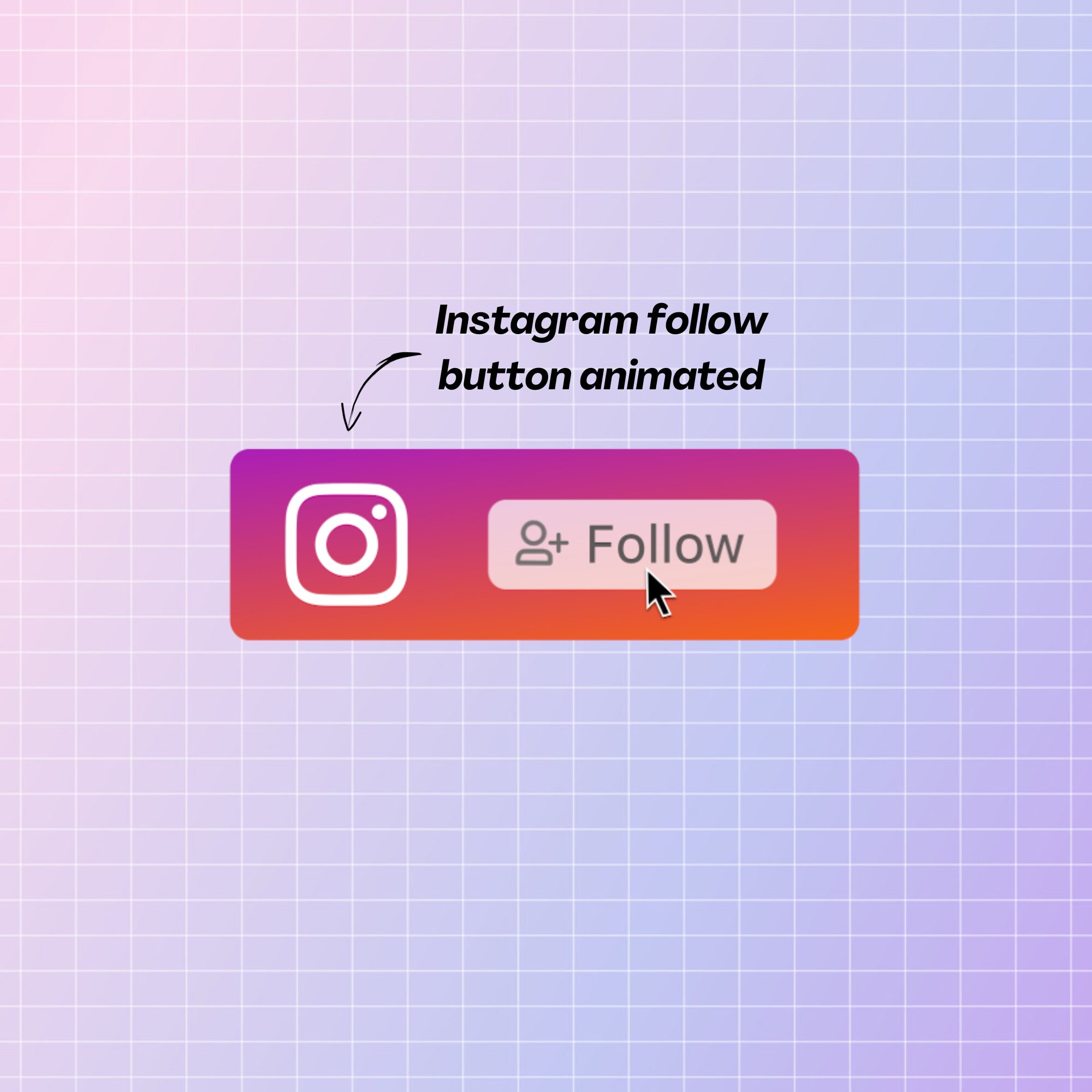 Simple Animated Instagram Follow Button Overlay for Videos - Instagram ...