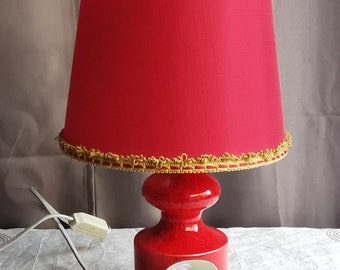 LAMPE ROUGE en céramique, "Vintage 60"