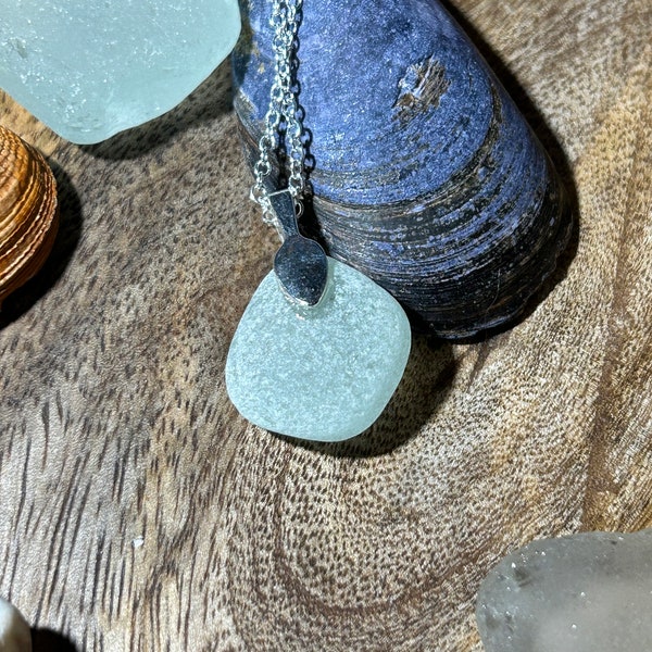 Sea Foam Sea Glass Necklace