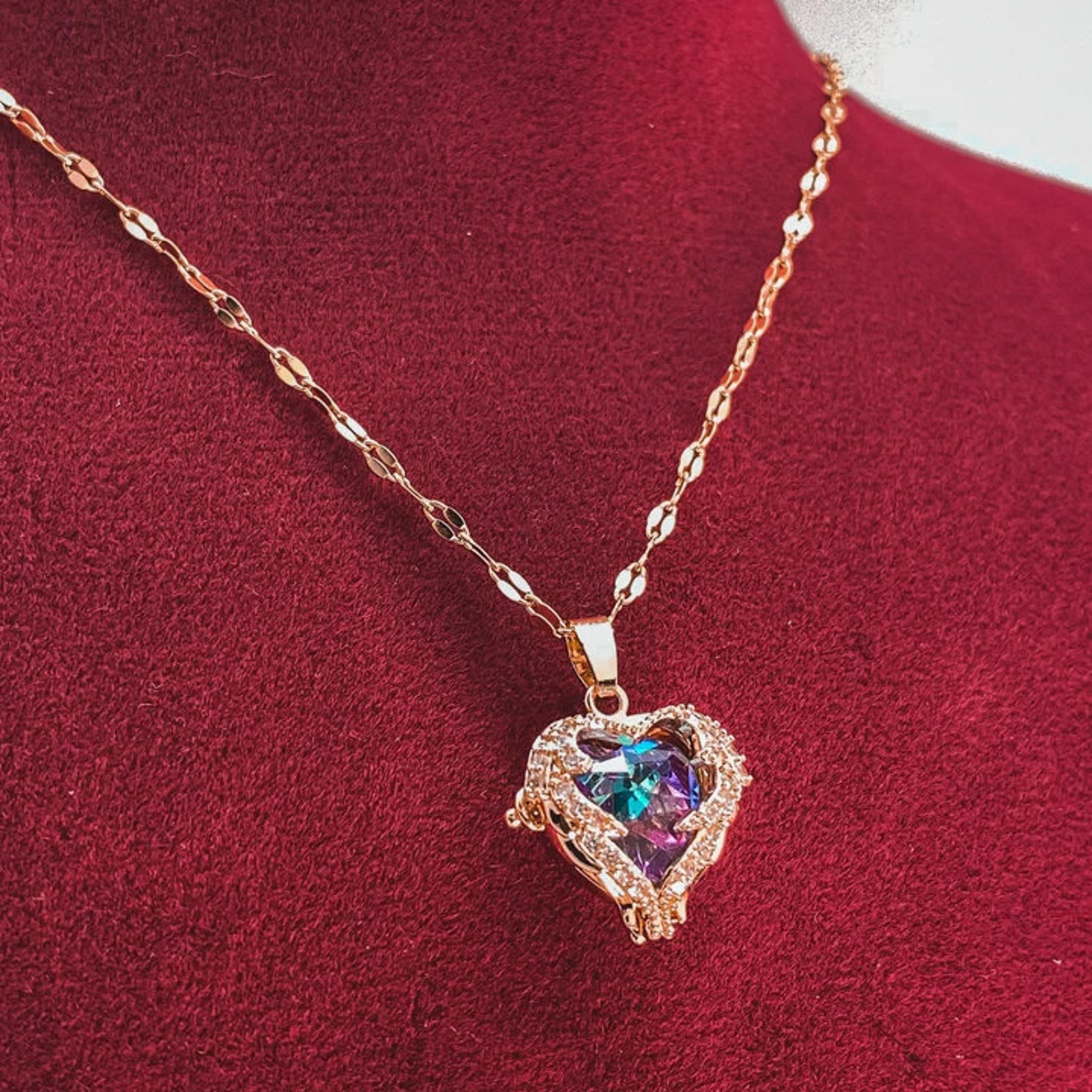 Heart of the Ocean Necklace Luxury Heart of Ocean Crystal - Etsy