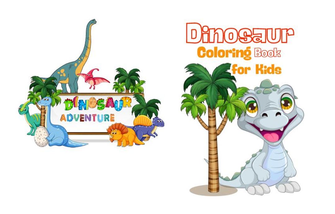 Dinosaur Birthday Coloring Book Pages – 40 Printable Dino Activity ...