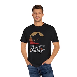 Vintage Style Graphic father's day T-Shirt Black Size Retro Design Turquoise Airplane Vinyl Motif 100% Cotton