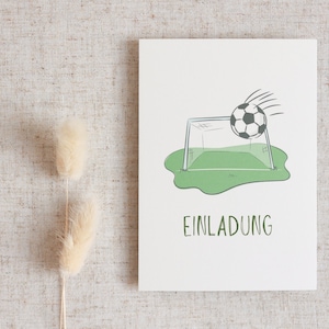 Einladungskarten | Kindergeburtstag | Karten-Set zum Ausfüllen | Einladungen für Kinder | Einladung mit Fußball | Geburtstagsparty