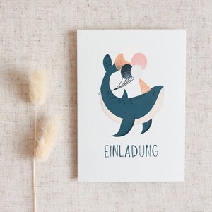 Einladungskarten | Kindergeburtstag | Kartenset zum Ausfüllen | Einladungen für Kinder | Einladung mit Unterwasser Motiv | Geburtstagsparty